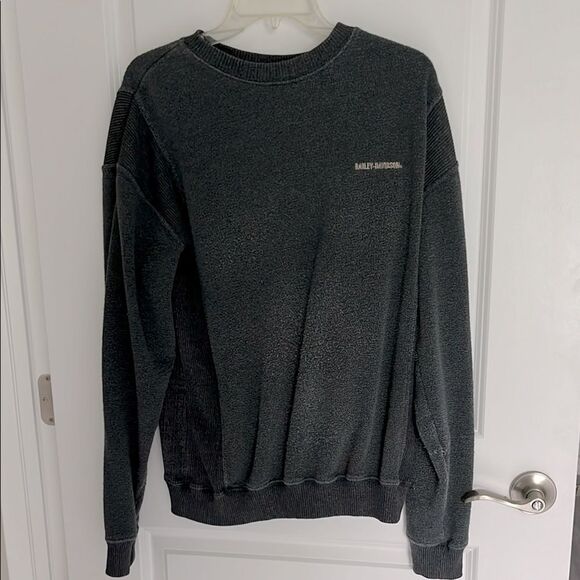 Harley-Davidson Crewneck Sweatshirt Made in USA VTG Embroidered Front Logo - Picture 1 of 8